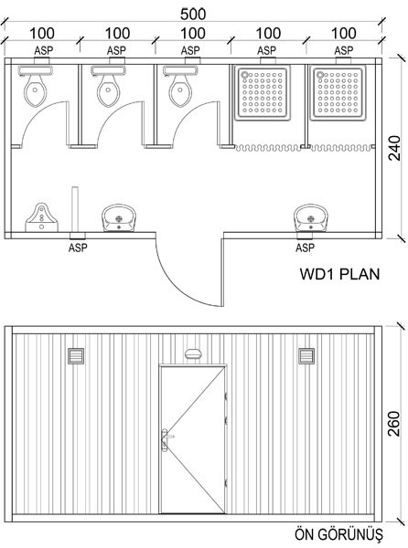 Konteyner imalatı, wc duş konteynerleri, wc duş konteyner imalatı, şantiye konteynerleri